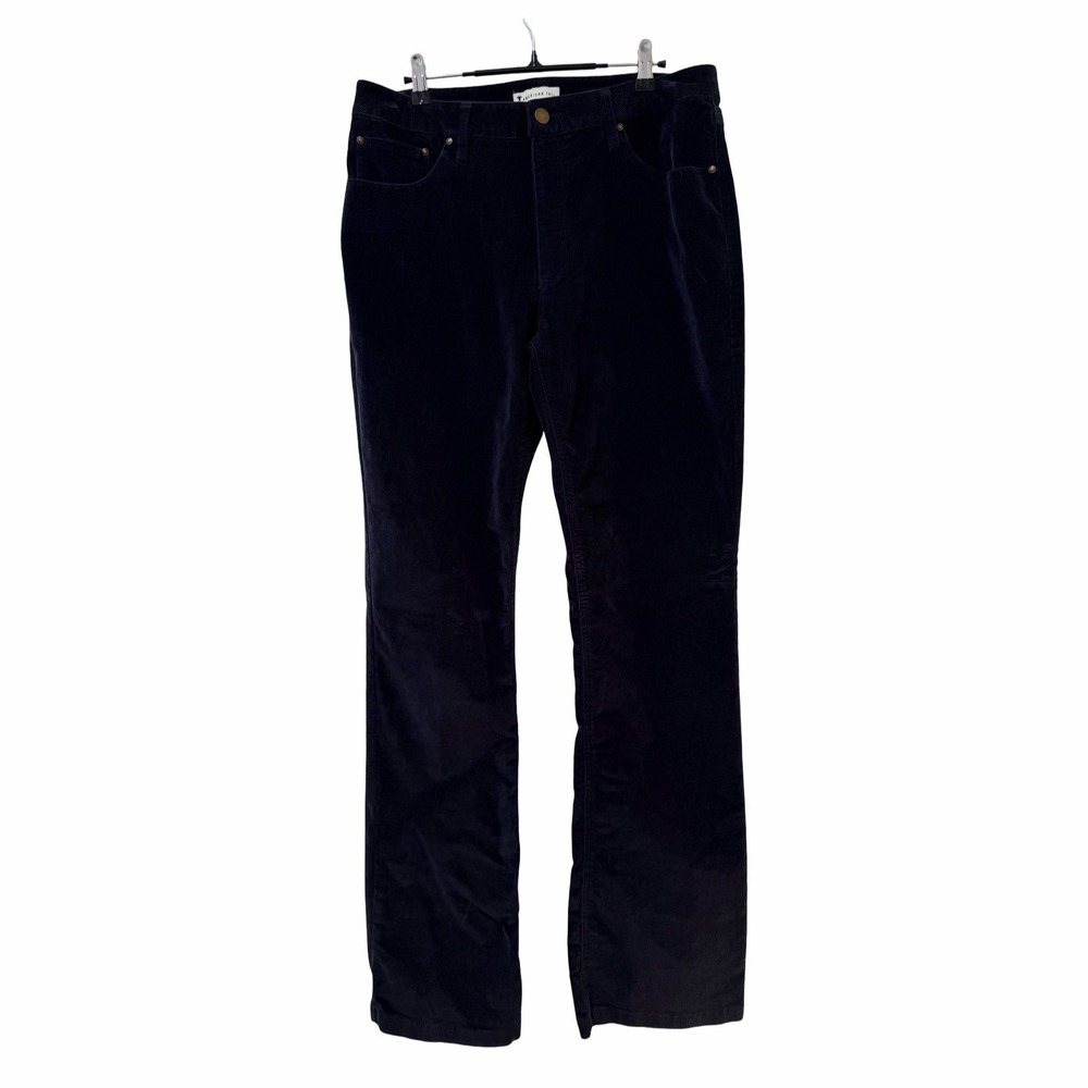American Tall Mid Rise Mini Bootcut Corduroy Pants Womens 32x35 Navy Classic